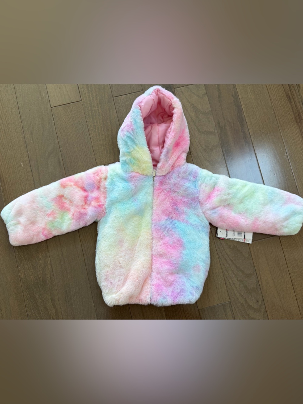 Kensie Girl Pink Lined Jacket with Black and Gray Accent